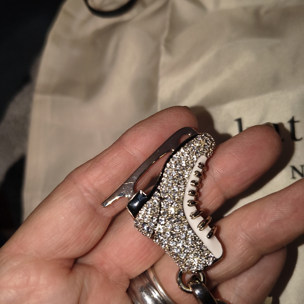 Kate Spade Ice Skate Keychain Charm Bling - Picture 2 of 11